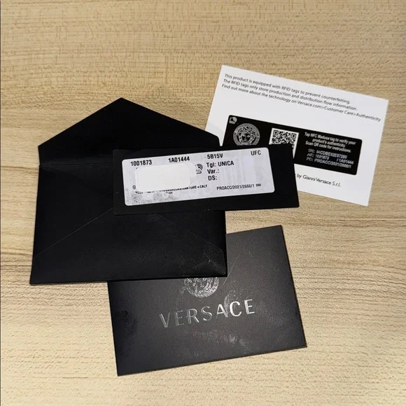 Versace wallet, small - black, khaki, gold